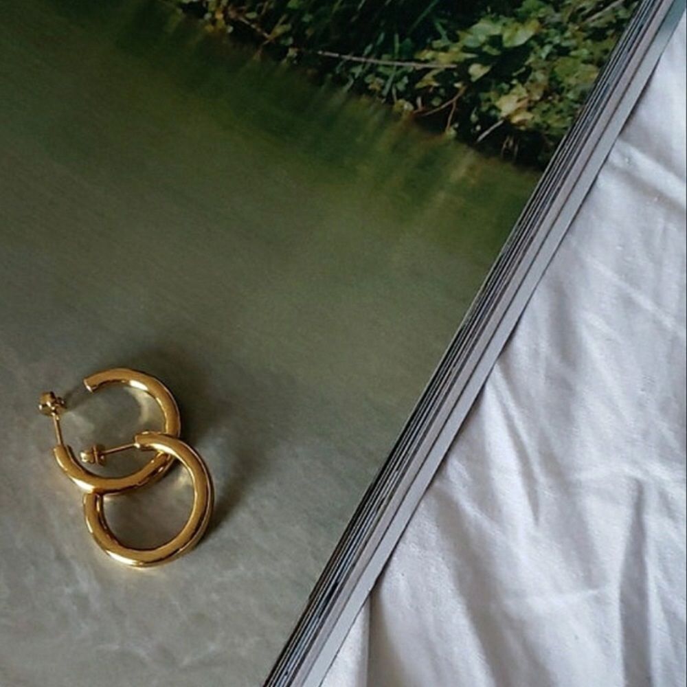 Abriella bold hoop earrings (medium)